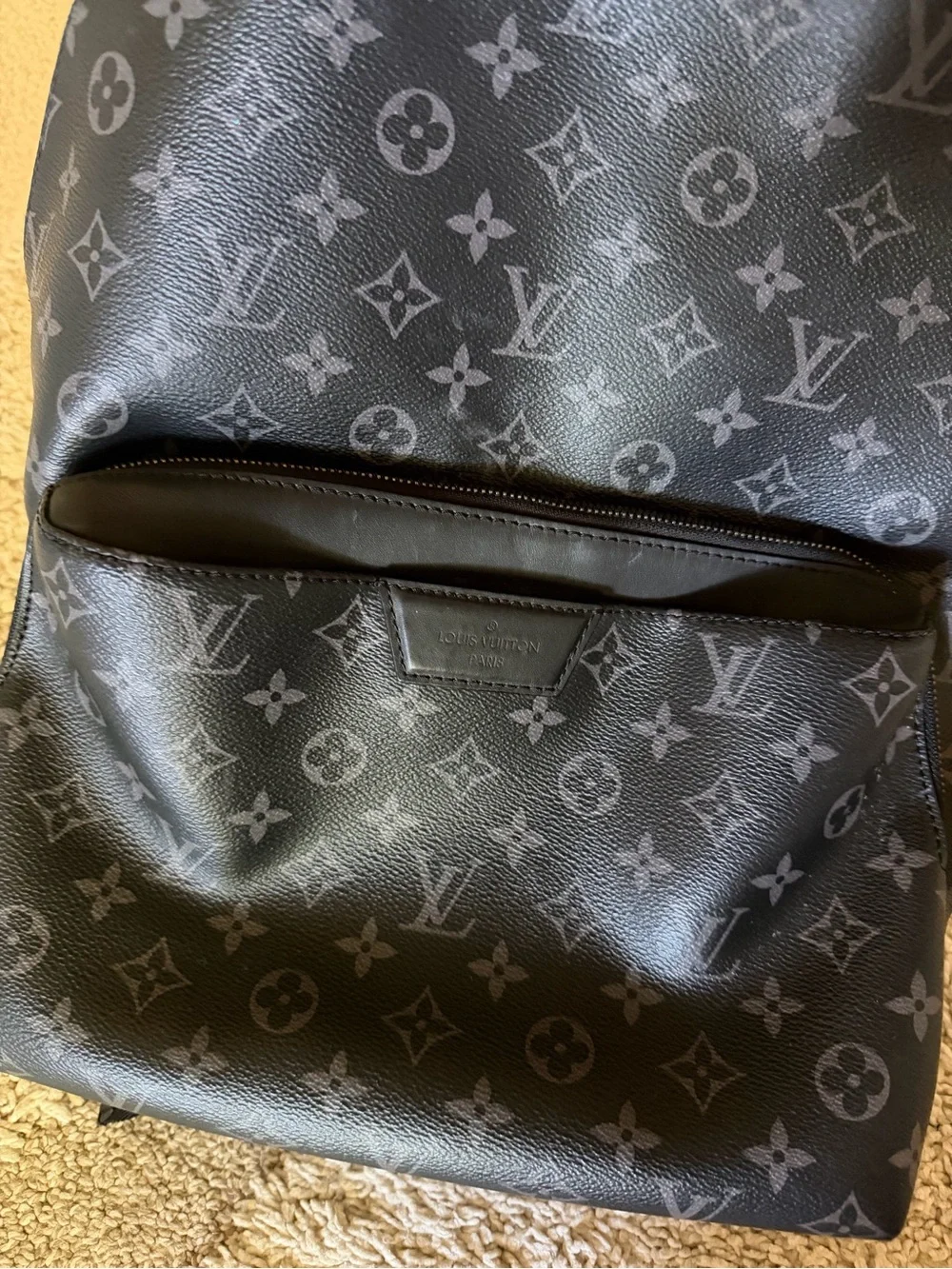 Louis Vuitton Monogram Eclipse Canvas Backpack in Black